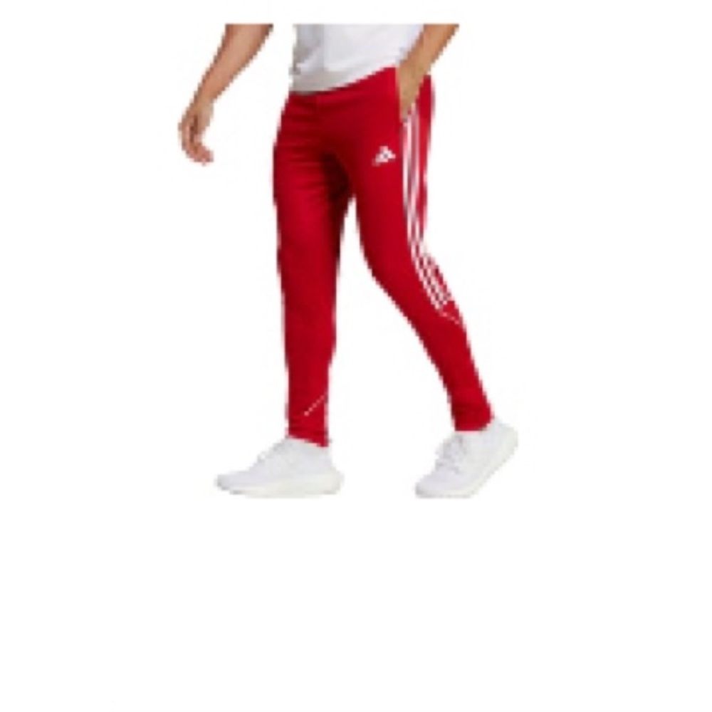 adidas Red Sweatpants with White Stripes